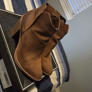 MIA Tan Heeled Boots